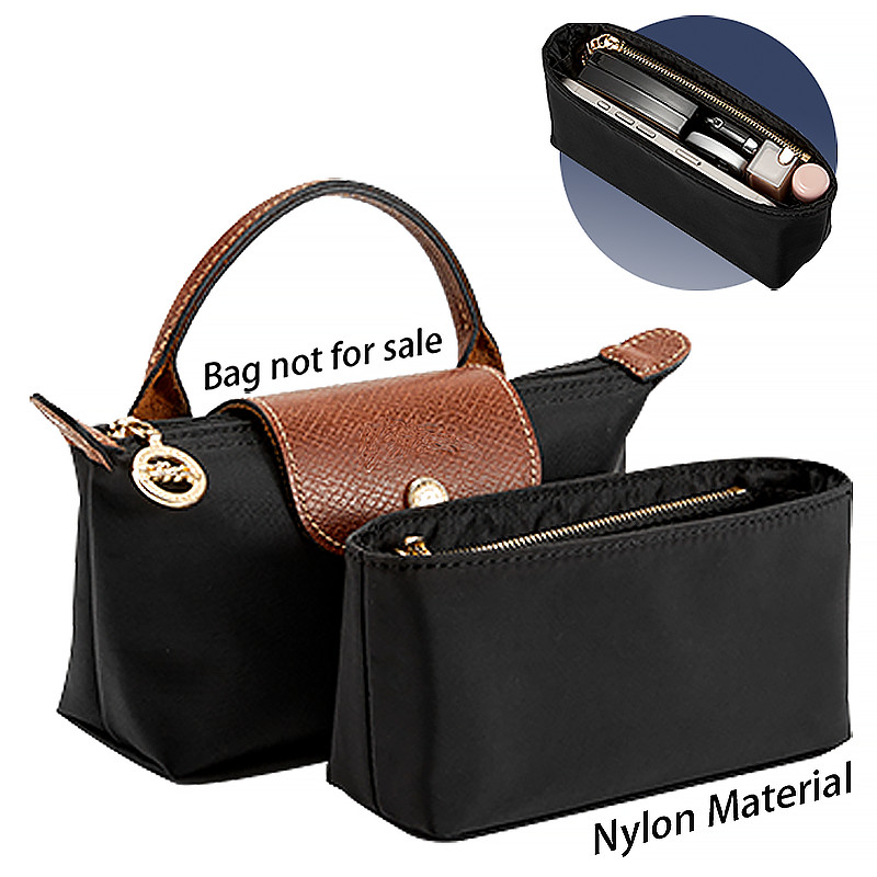 Bag Organizer Insert For The Longchamp Mini Pouch Handbag Inner Bag Nylon Bag Support Bag Insert