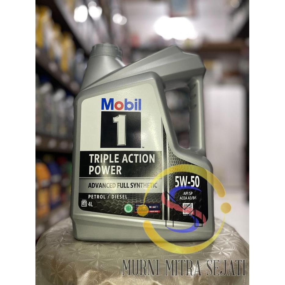 MOBIL 1 OIL OLI SAE 5W-50 5W50 5 W 50 GALON 4 L