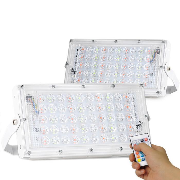 . 50W Rgb Led Flood Light Remote Control Street Lamp -