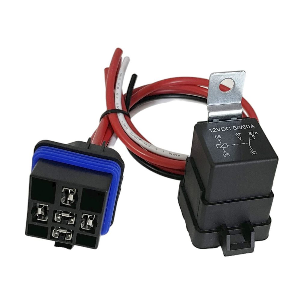 BARU 80A/60A 50A/30A 12V Waterproof Automotive Relay With Socket 5-Pin Relay Switch For Marine Autom