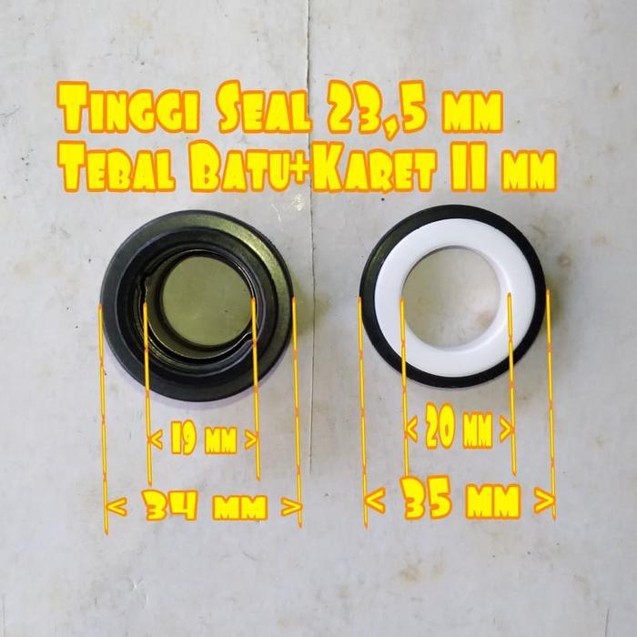 Mechanical Seal Pompa Air 19 - 35 mm 3/4 inci