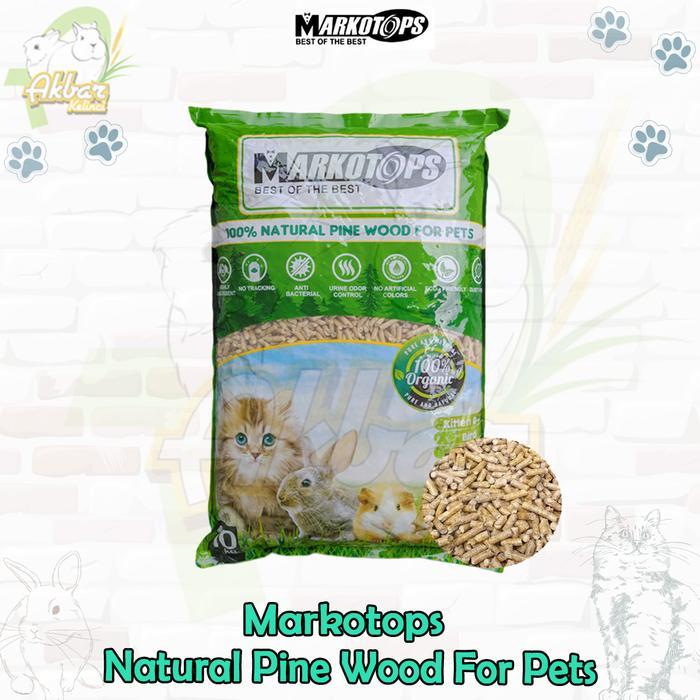 Wood Pelet Markotops Natural Pine Wood 10kg - pasir Kayu Wood Pellet