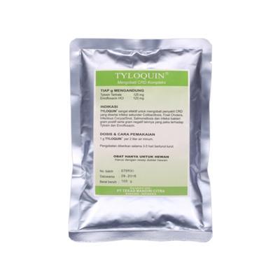 TYLOQUIN 100 GRAM - OBAT SALURAN PERNAFASAN PENCERNAAN DAN KEMIH AYAM