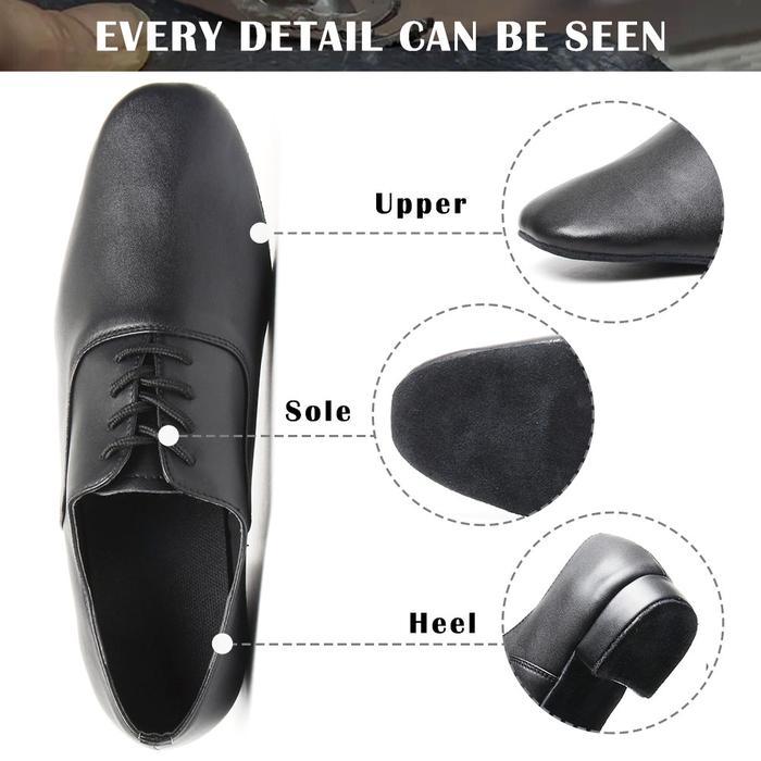 Swdzm Men Latin Dance Shoes Ballroom Shoes Boy Black Modern Jazz