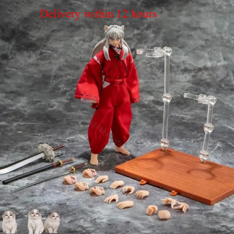 Toys Dasin Inuyasha Sesshoumaru 1/12 Pvc Inuyasha Anime 16Cm/6 Inches S.H.F Pvc Toy