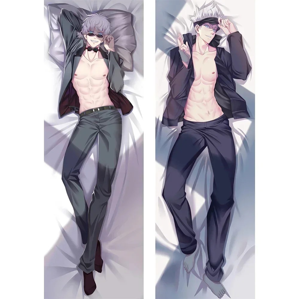 180cm Gojo Satoru Dakimakura Anime Cosplay Hugging Body Cool Pillow Case Custom Double Side Print