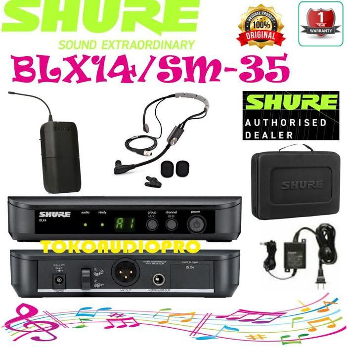 Shure Blx14/Sm35 Wireless Headset Original Shure Blx14-Sm35 Co