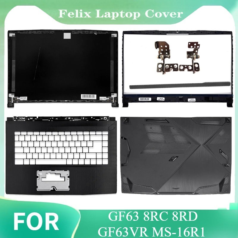 Repalce Cover For GF63 8RC 8RD GF63VR MS-16R1 Screen LCD Back Cover Front Bezel Hinges Palmrest