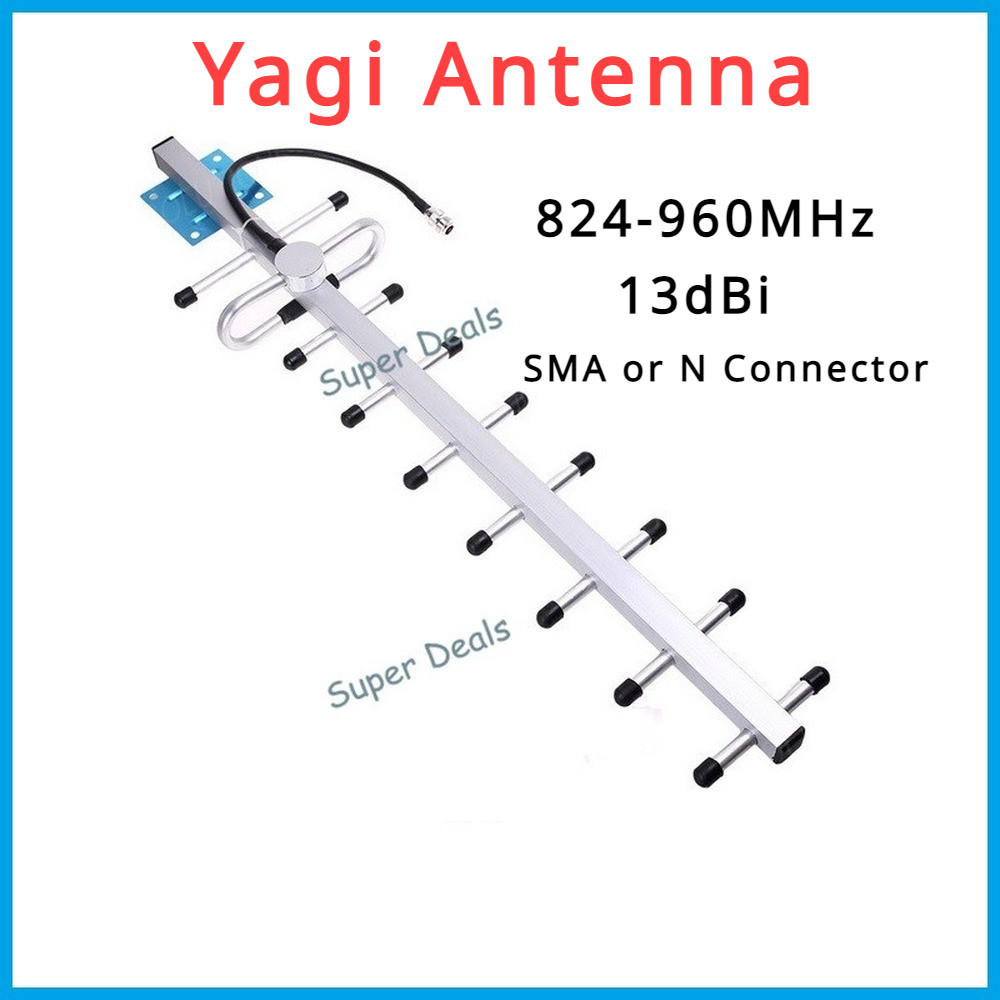 Zqt 13Db Yagi Antenna 824-960Mhz For Cell Phone Signal Booster 800 / 850 / 900 Mhz Cdma Gsm Repeater