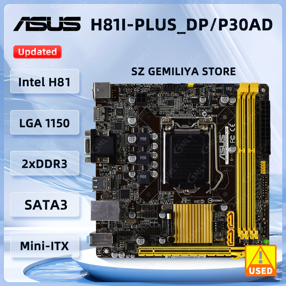 Asus H81I-Plus Itx Motherboard Lga 1150 Intel H81 Ddr3 16G H81I-Plus_Dp/P30Ad Support Core I3-4130