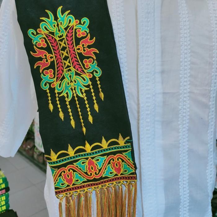 Syal kain bordir motif pintu dan motif pucuk rebung - Pintu Aceh