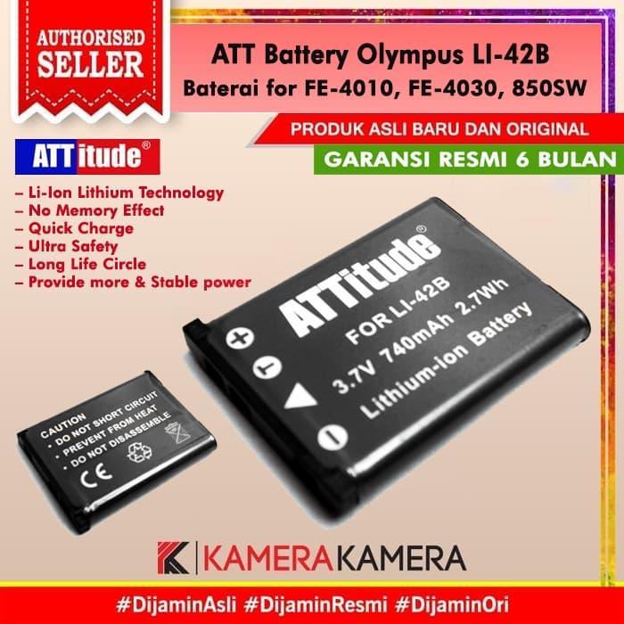 ATT Battery Olympus LI-42B Baterai Batere for FE-4010, FE-4030, 850SW