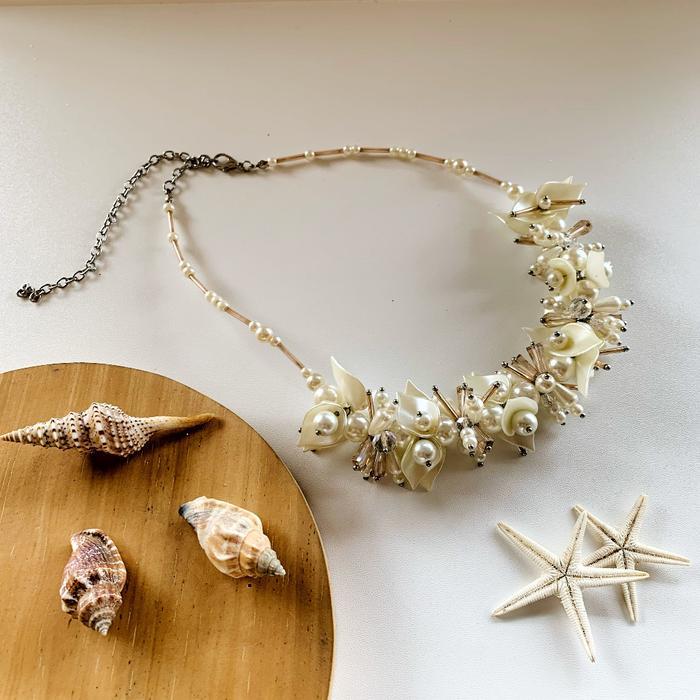 CRYSTAL BEADS NECKLACE CHOKER044