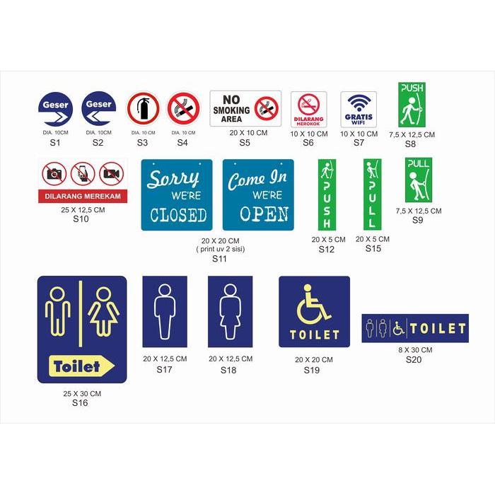 Sign Akrilik Tanda Toilet / Sign Acrylic Aturan Toilet