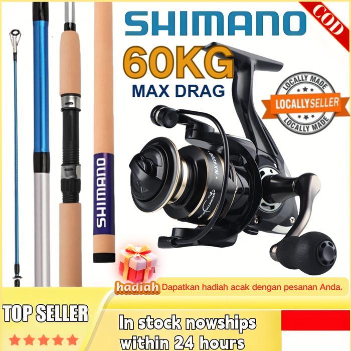 Paket Lengkap Joran & Reel Pancing SHIMANO Premium - Spinning Combo Alat Mancing Profesional