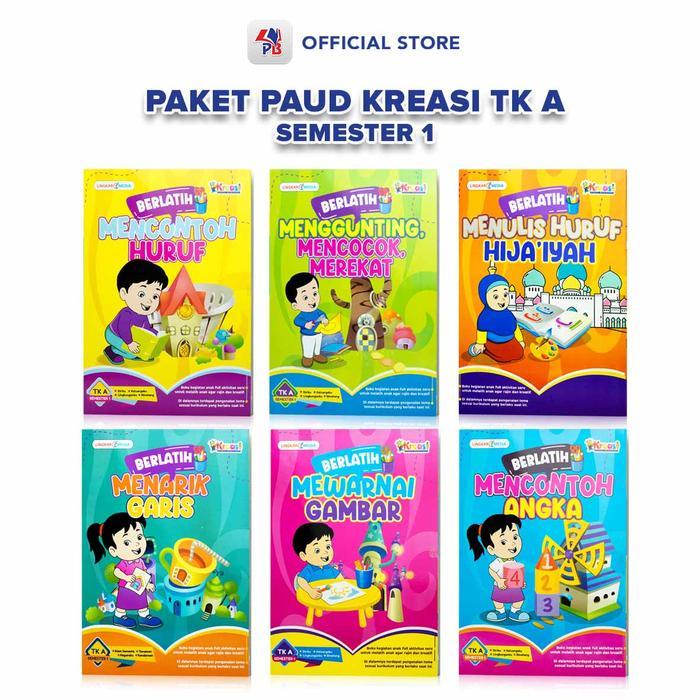 TERMURAH Buku Anak TK PAUD / Paket PAUD 6 Buku Kreasi TK A Semester 1 dan Semester 2 Sesuai