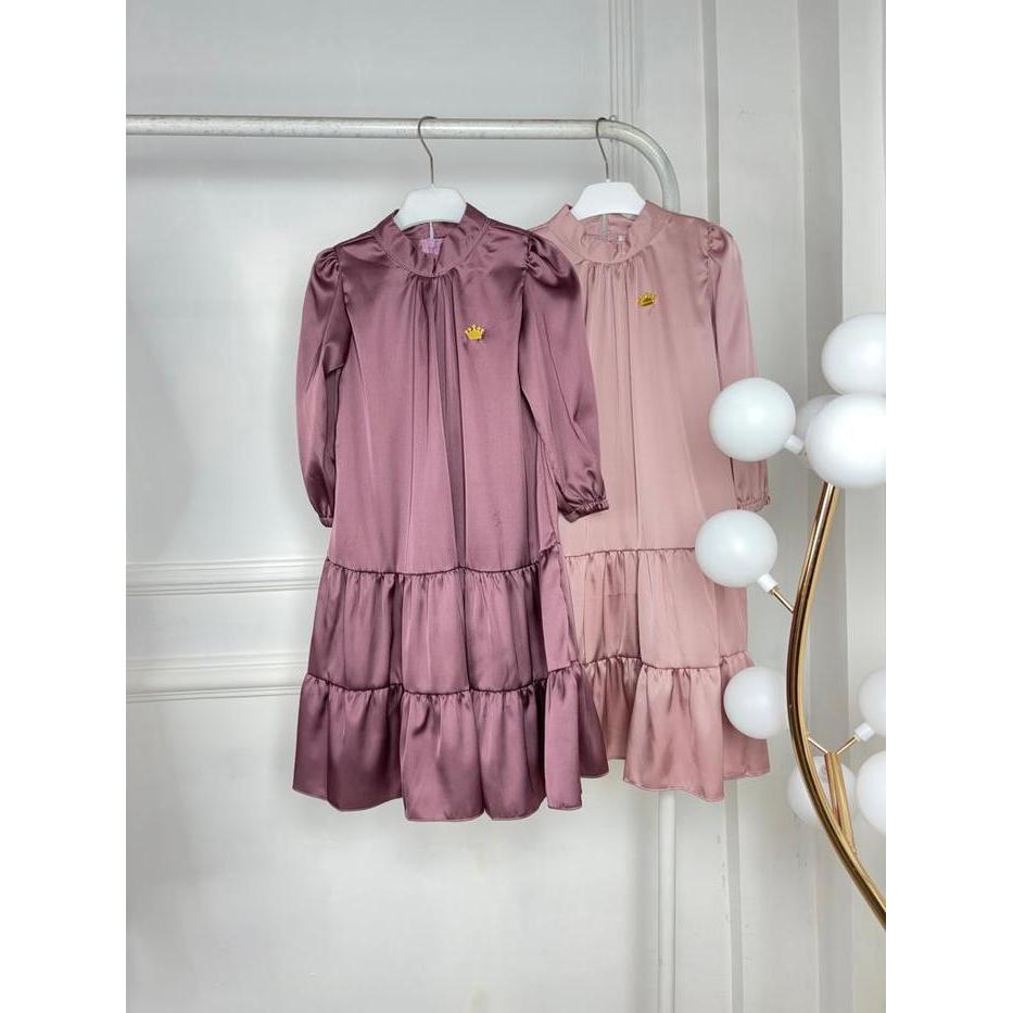 Gamis Najwa Bahan Armani Silk Anak Muslim Nyaman Baju Dress Tbk
