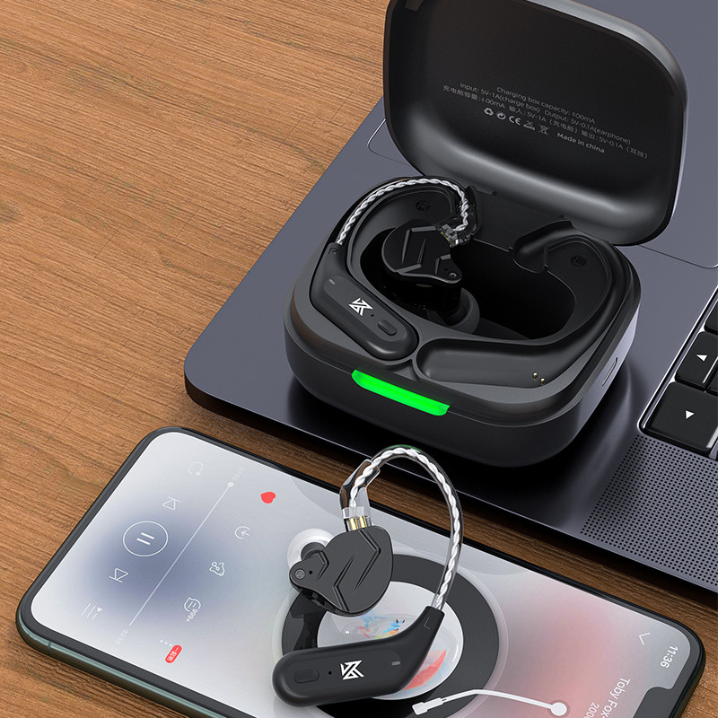 KZ AZ09 HD Bluetooth Ear Hook Headset Cable HIFI Wireless Upgrade Wire With Charging Case KZ ZSTX