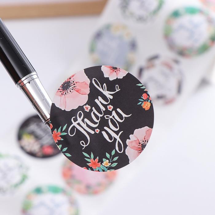 Sticker Thank You 500 PCS Stiker Terima Kasih Roll Untuk Katering Sticker Thankyou Snack Olshop