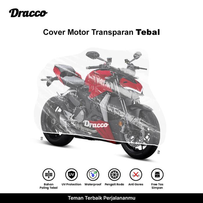 DRACCO cover motor DUCATI waterproof tebal transparan bening premium sarung motor DUCATI