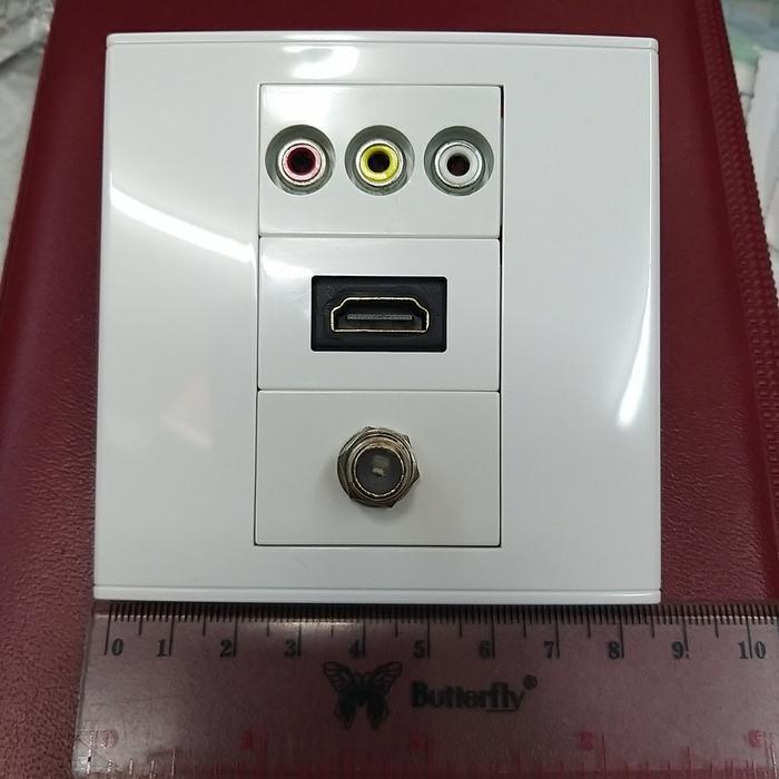 Stop Kontak Tv Hdmi Rca Soket Face Plate Modul