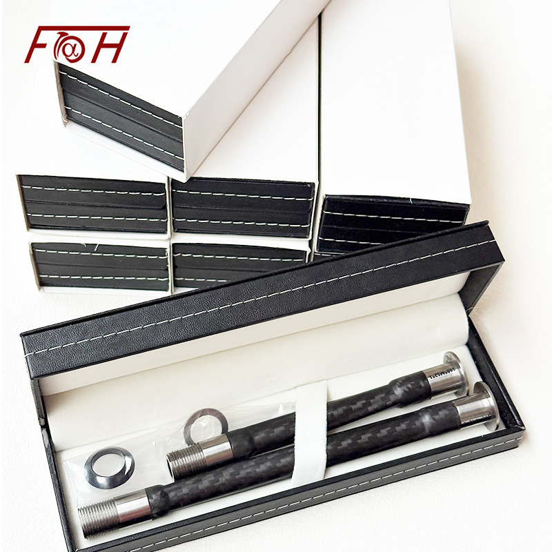 Carbon Thru Axle Road Bicycle Wheel Axle Hub Thru Axle 142x12 / 100x12 Compatible Carbon Fiber Frame