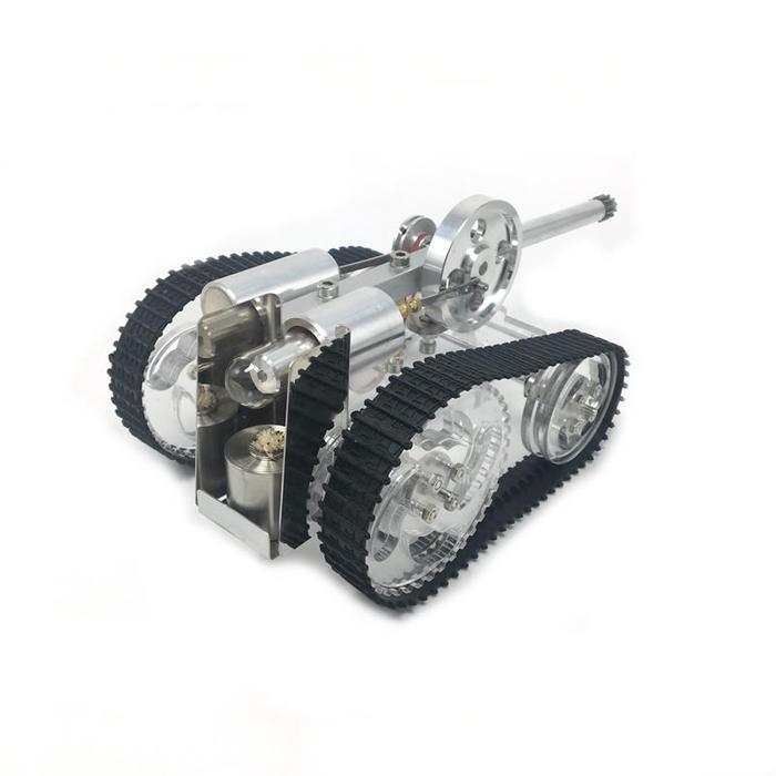 STIRLING ENGINE TANK CAR, EXTERNAL COMBUSTION ENGINE MINI GENERATOR CAR, STEAM ENGINE MODEL MINI