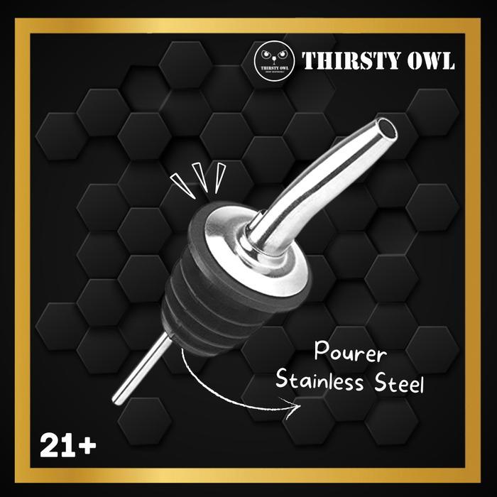 Pourer Stainless Steel - Penutup Tutup Botol Wine Whisky Sirup