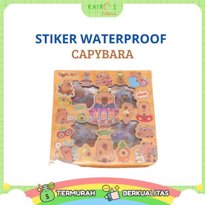 STICKER CAPYBARA [ECER] WATERPROOF / 1 LEMBAR STIKER Buku Map