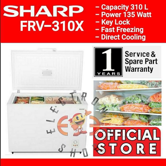 Sharp Frv 310X Chest Freezer 310 L Fast Freezing - Frv310X