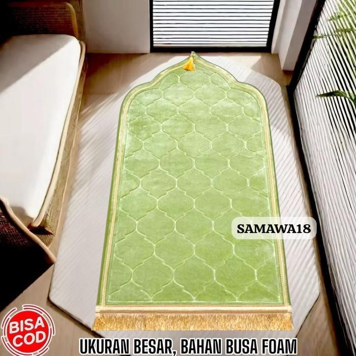 Sajadah Kubah Tebal Lembut Dan Empuk Memiliki Bahan Busa Serat Motif Polos Warna Dengan Ukuran Jumbo