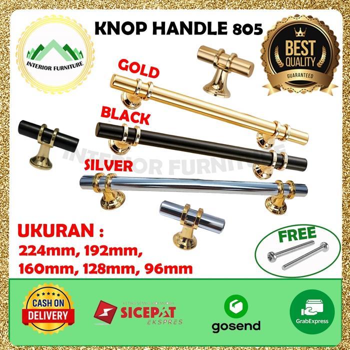 Handle Lemari Handle Emas Hitam Gold Black Knob Pull Pintu Minimalis