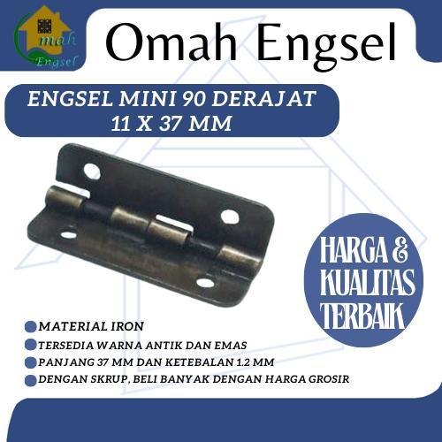 +Skrup Engsel mini 90 derajat 11 x 37 mm PT. Engsel tebal kuningan