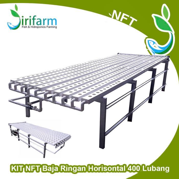 Paket Tanam Hidroponik NFT BAJA RINGAN MODEL HORIZONTAL 4M 400LT