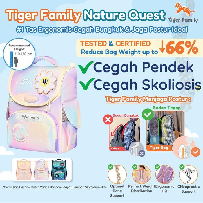 NATURE QUEST : TIGER FAMILY Ergonomic Bag - Backpack Tas Ransel Sekolah Anak Untuk Kesehatan
