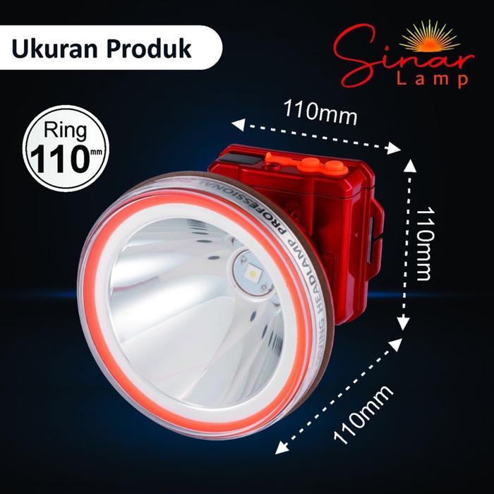 Senter Kepala / Headlamp Jinlong jl-1101 waterproof / Tahan air 350 watt super terang Baterai