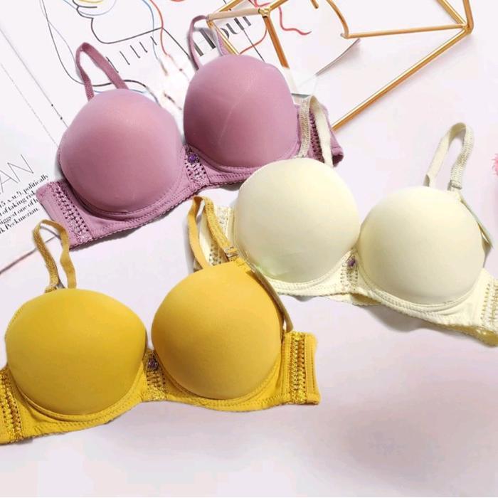 Bra Kawat Polos Busa -+4Cm Tebal Cup C /Cup Besar Kait 3 Bra Push Up/Khusus Pd Besar Bh 1516 Co