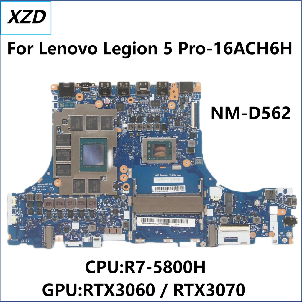 NM-D562 Mainboard For Legion 5 Pro-16ACH6H Laptop Motherboard With R7-5800H CPU RTX3060/RTX3070 GPU 