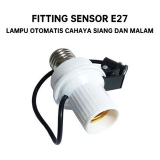 KONGDO Fitting Lampu Sensor Cahaya Otomatis E27 Lampu Otomatis Cahaya Siang Dan Malam Fitting Sensor