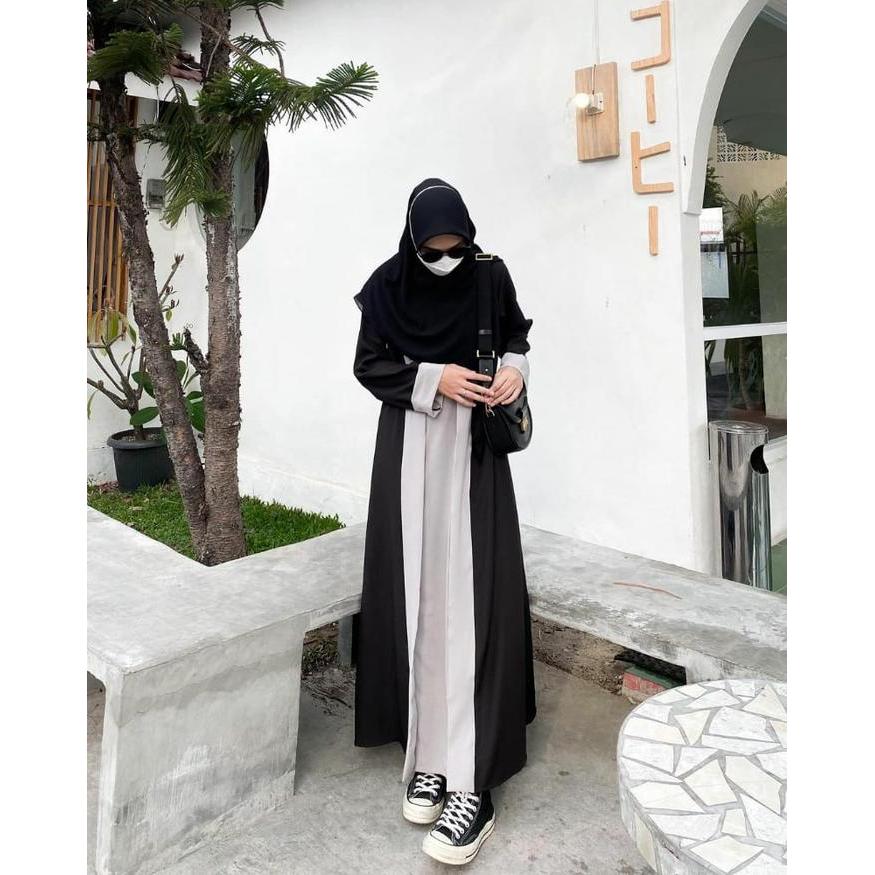 Abaya Top 1 Paling Best Seller-Abaya Pita Badan-Abaya Hitam-Abaya Remaja Aesthetic-Abaya Simple