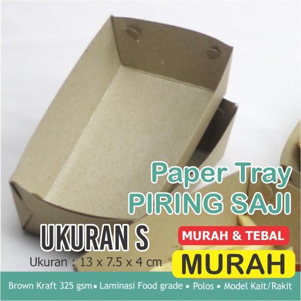 Paper Tray / Food Tray / Open Tray /Piring Kertas Nampan Kertas Size S