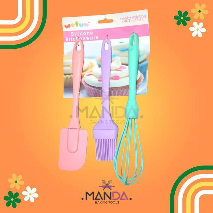 Spatula Set Kuas Balon Wiks Silikon MURAH
