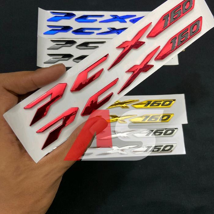 "New" Emblem honda pcx 160 sepasang / Logo pcx 160 Aksesoris Motor