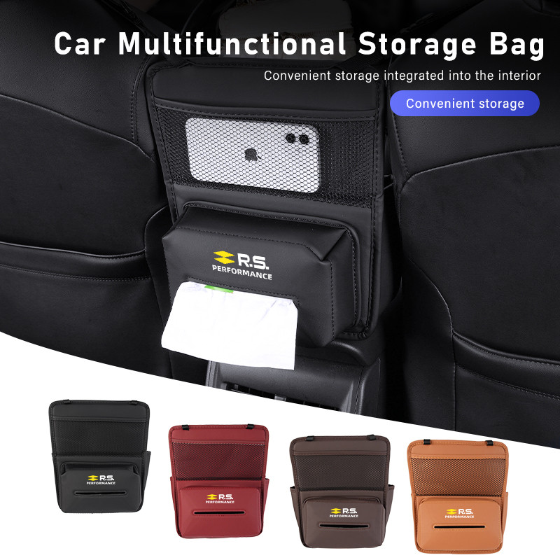 Car Seat Storage Bag Hanging Pocket Organizer Stowing Tidying For Renaul Clio Arkana Captur Twingo T