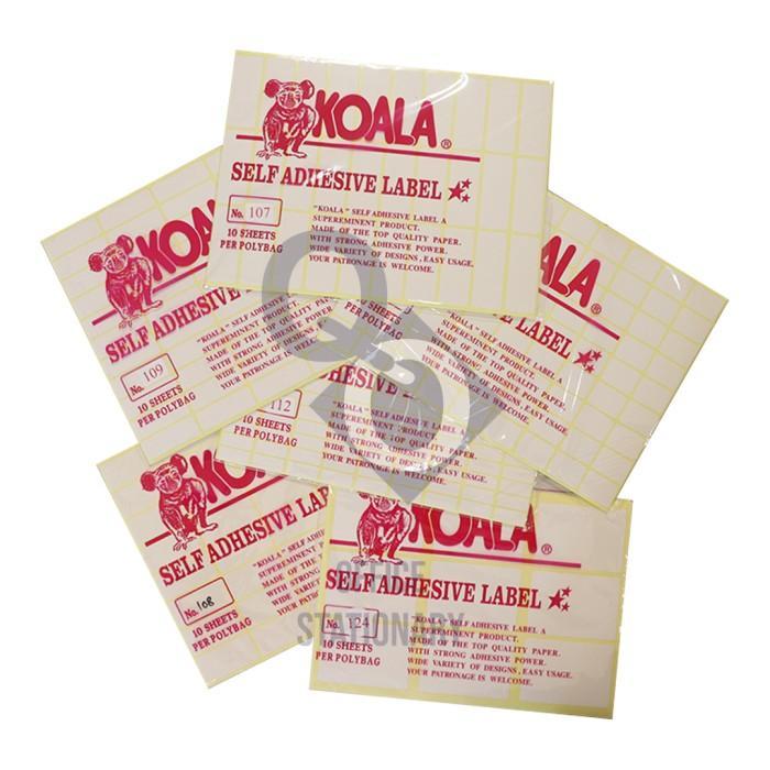"New" Kertas Sticker Label Koala 103 & 121 - 121