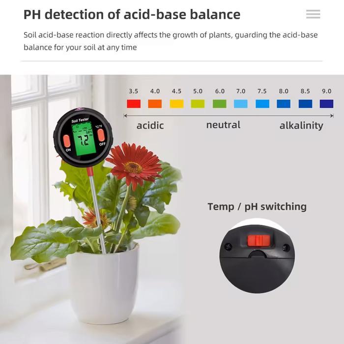 Soil Analyzer Soil Tester 5 in 1 / Alat ukur PH Cahaya Suhu Kelembapan Sojipro