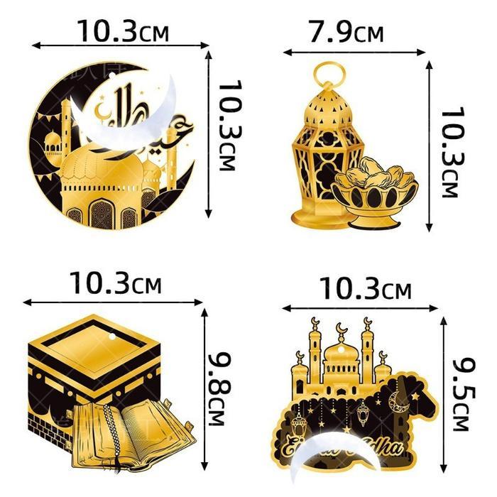 12PCS Hiasan Ramadhan Idul Fitri / Hiasan Gantung Lebaran / Hiasan Islami/Eid Hanging Decorations