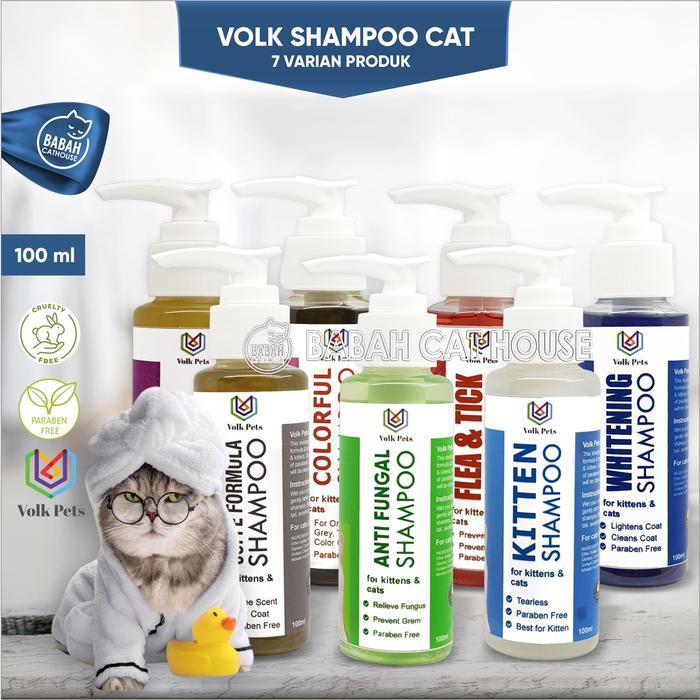 Petkit Mart - Volk Pets Anti Kutu Kucing Cat Shampo Adult Dewasa Anak Kitten Sampo Grooming Shampoo