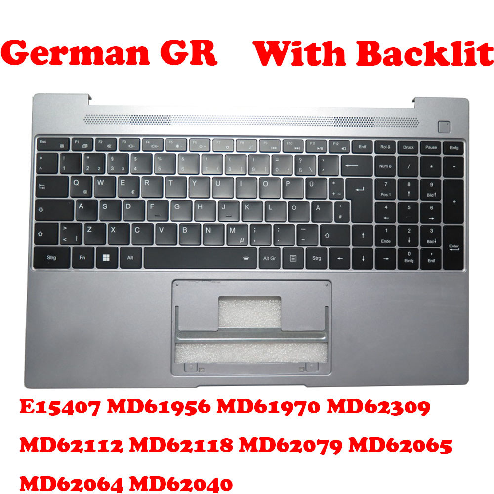 PalmRest&SP/GR Keyboard For MEDION AKOYA E15407 MD61956 MD61970 MD62309 MD62112 MD62118 MD62079