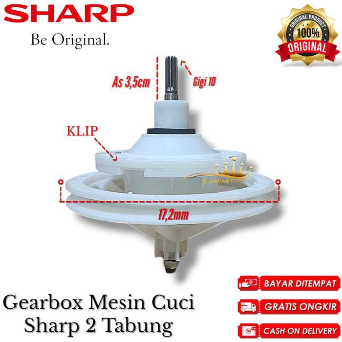 [SHARP ES-T77DA] Gearbox Gear Box Mesin Cuci Sharp ES-T77DA Original 2 Tabung